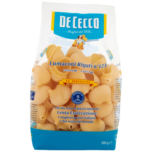 DE CECCO LUMACONI RIGATI N.123 500 GR