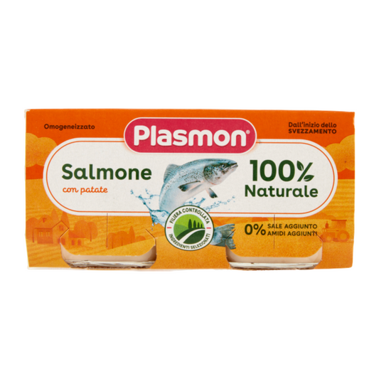 PLASMON OMOGENEIZZATO SALMONE CON VERDURE 80G X2