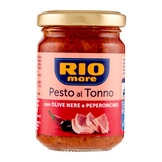 RIO MARE PESTO AL TONNO CON OLIVE NERE E PEPERONCINO 130 GR