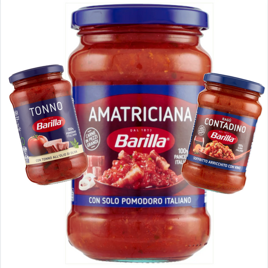 Barilla mix Tunfisch 400gr Amatriciana 300gr Ragu´ Contadino 300gr