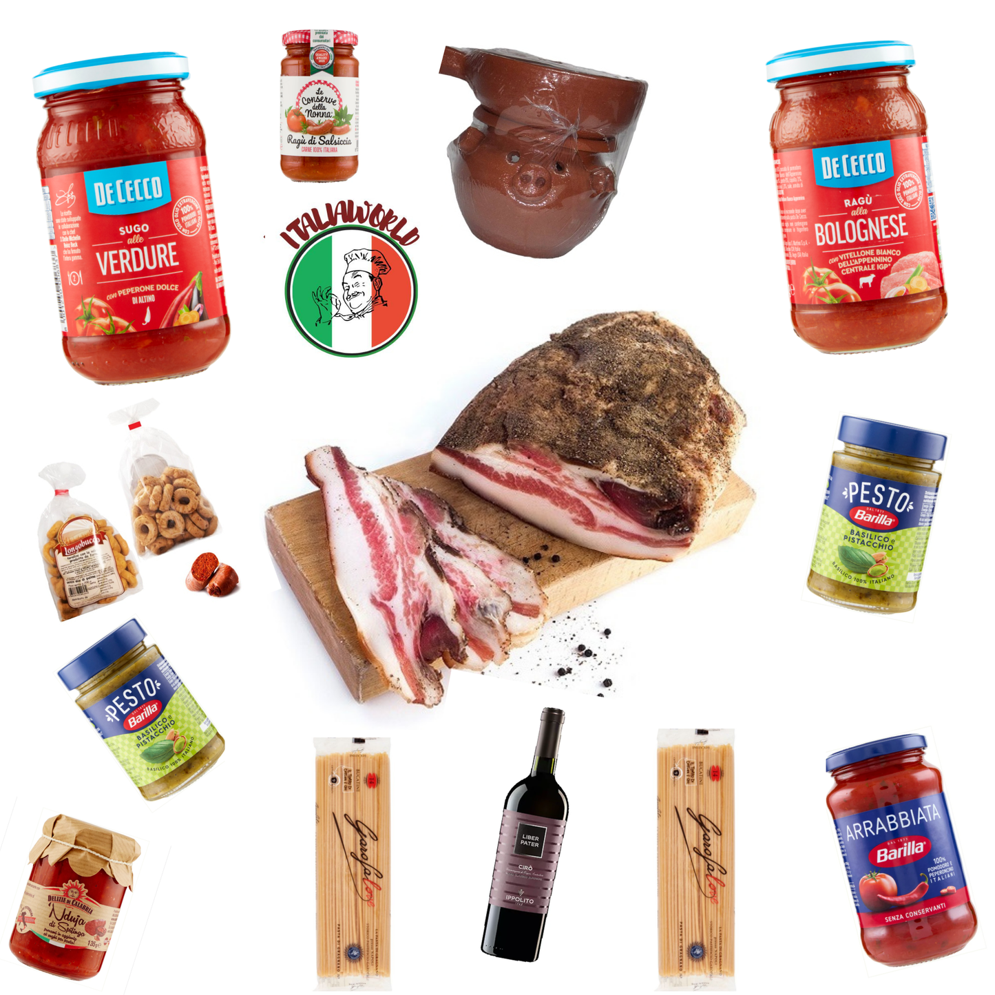 Original italienische Produkte mit Spezialitäten aus Kalabrien.