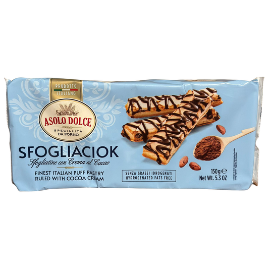 BLÄTTERTEIGGEBÄCK MIT SCHOKOLADE 150 GR