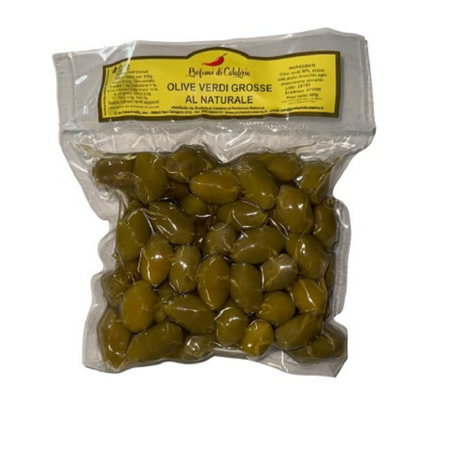 Olive verdi grosse Calabrese al naturale 500 gr