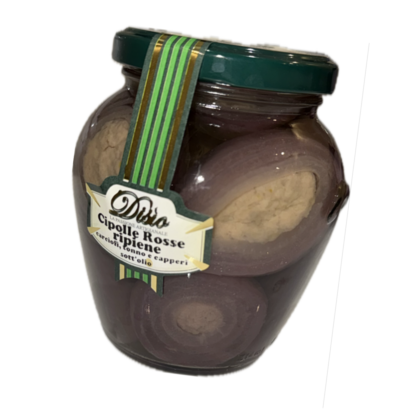 Gefüllte rote Zwiebel aus tropea mit Thunfisch, Artischocken und Kapern 290g