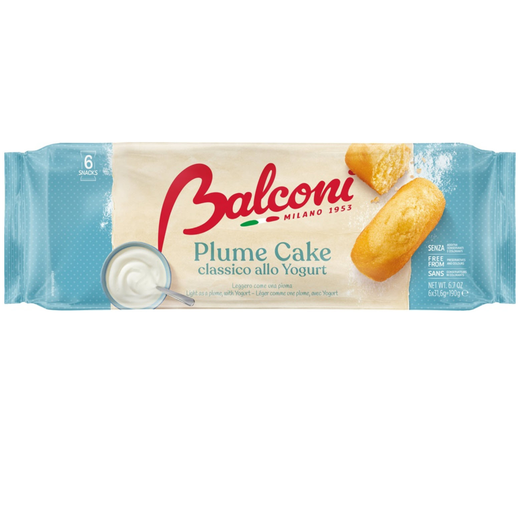 BALCONI PLUME CAKE YOG. 190Gr 6 PEZZI