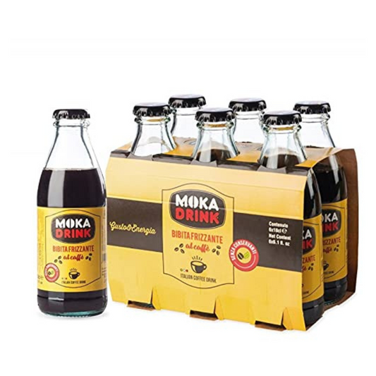 Gassosa al caffè Moka Getränk Kalabresisches Erfrischungsgetränk 18cl x6