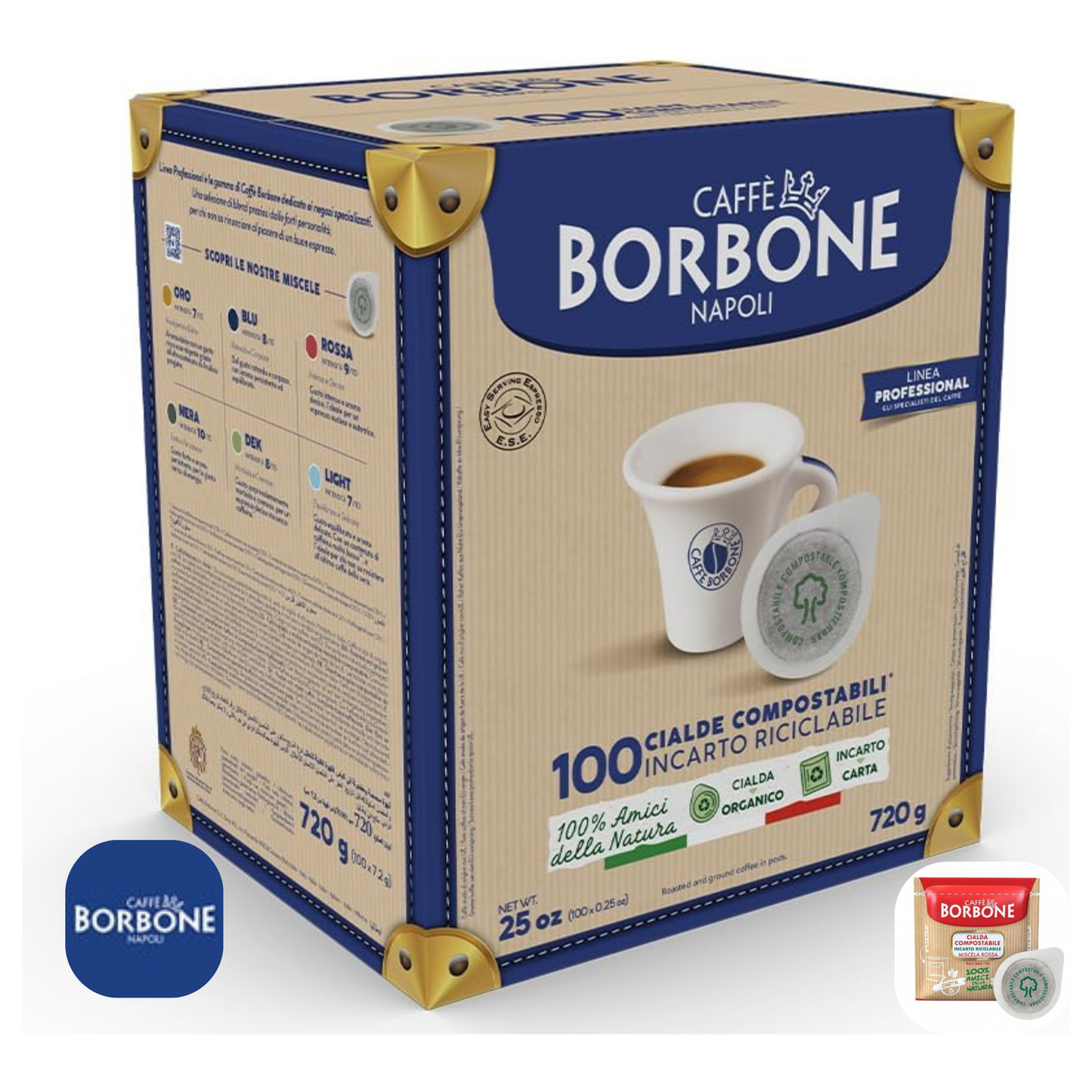 Caffe' Borbone Box 100 Pads ESE Miscela Rossa