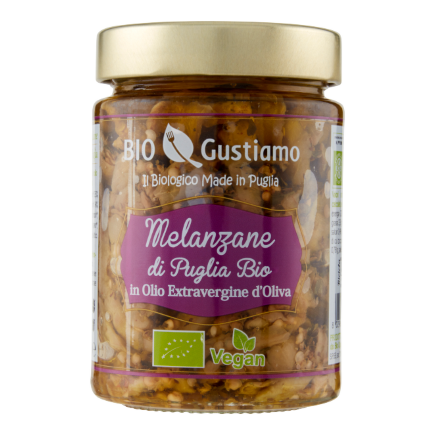 BIO GUSTIAMO MELANZANE A FILETTI IN OLIO EXTRAVERGINE D'OLIVA 280 GR