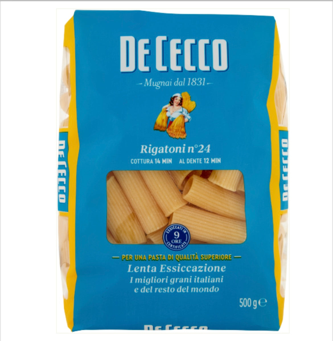 DE CECCO PASTA DI SEMOLA RIGATONI N°24 500 GR