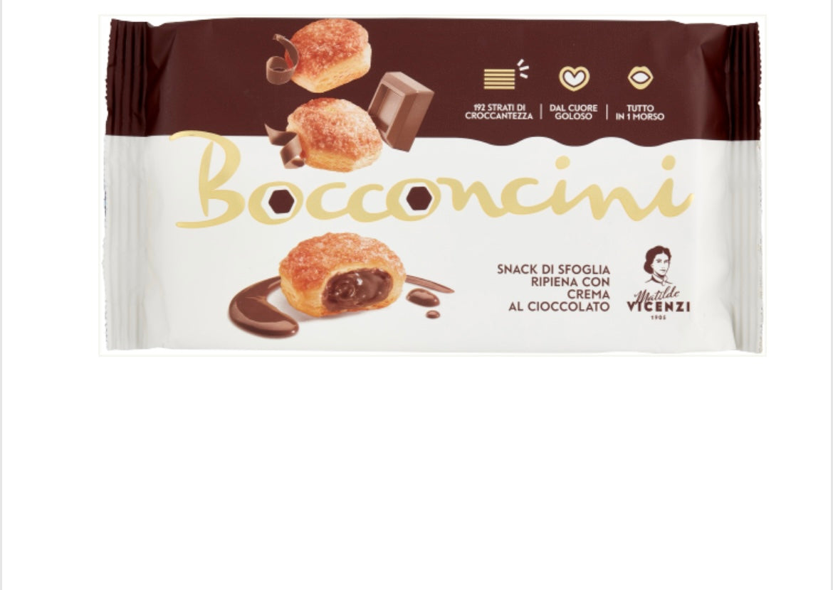 BLÄTTERTEIGGEBÄCK BOCCONCINI MIT SCHOKOLADE FÜLLUNG 100 GR